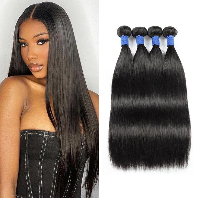 CD HAIR 3/4 Bundles 13A Straight Virgin Human Hair Extension 10-30 inches