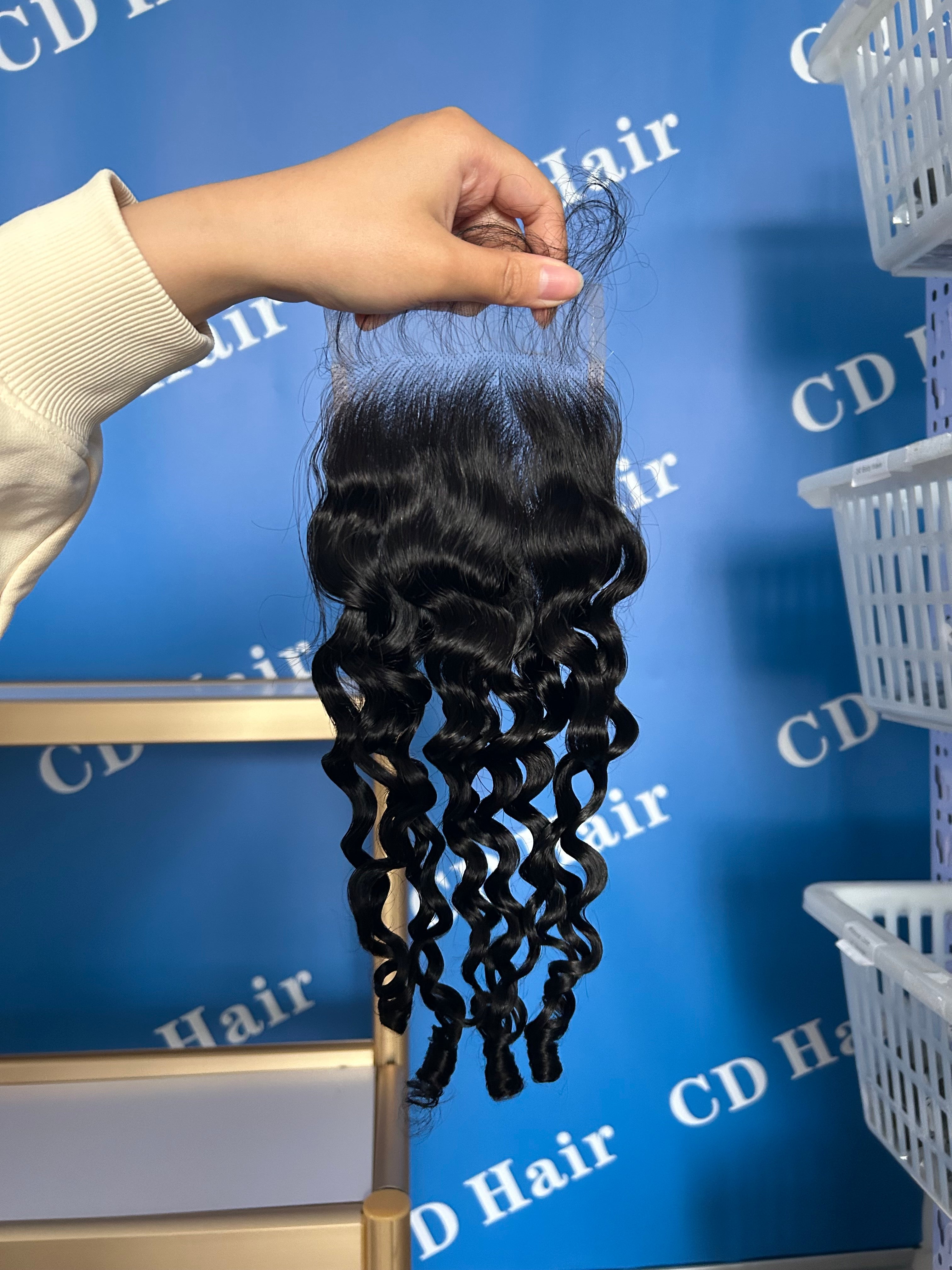 CD HAIR | 5X5 Transparent/HD Lace Closure Burmese Curly (12"-22")