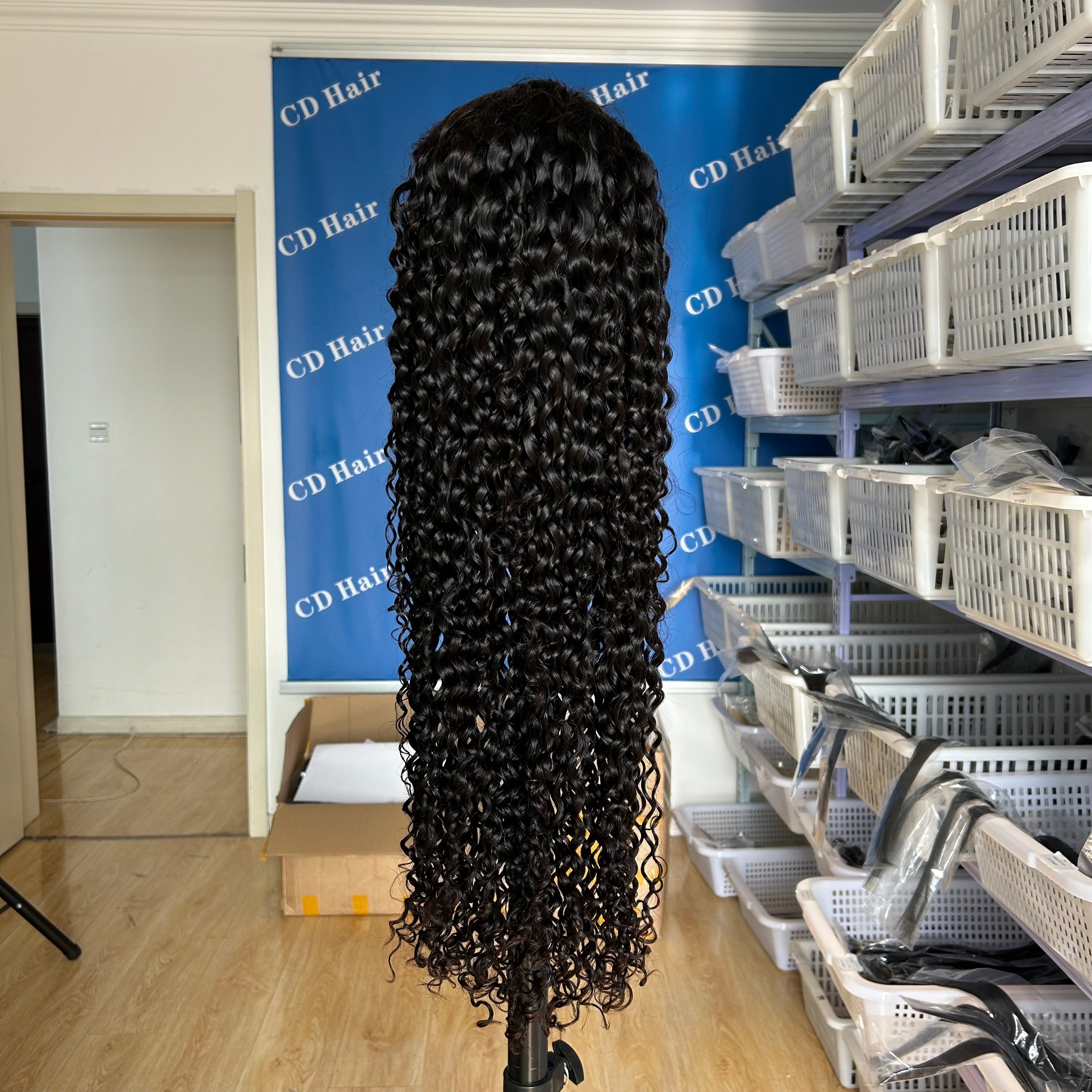 HD Lace 13X6 Full Frontal Deep Curly 180% density Human Hair Wigs