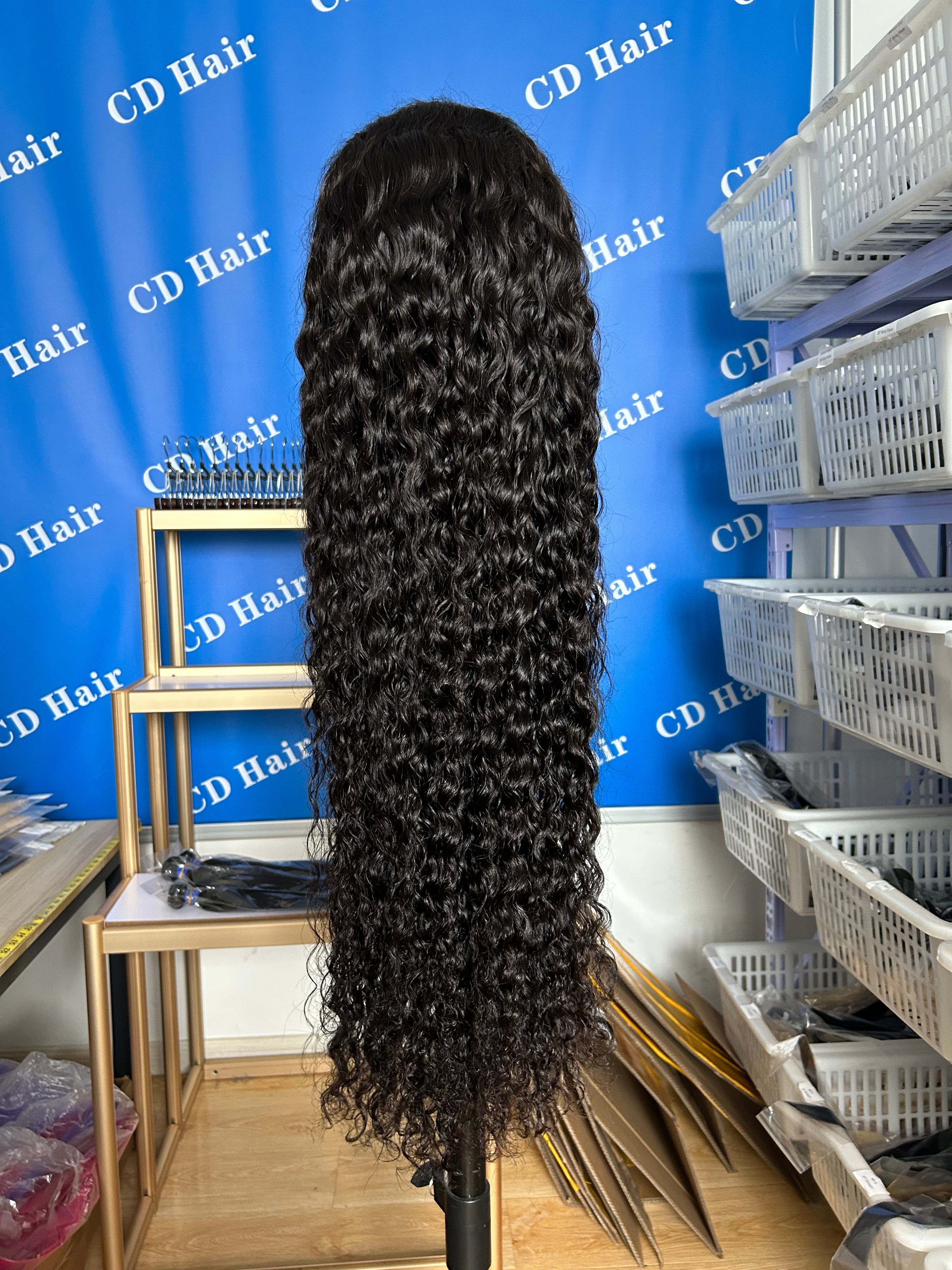 HD Lace 13X6 Full Frontal Water Wave 180% density Human Hair Wigs | CD HAIR