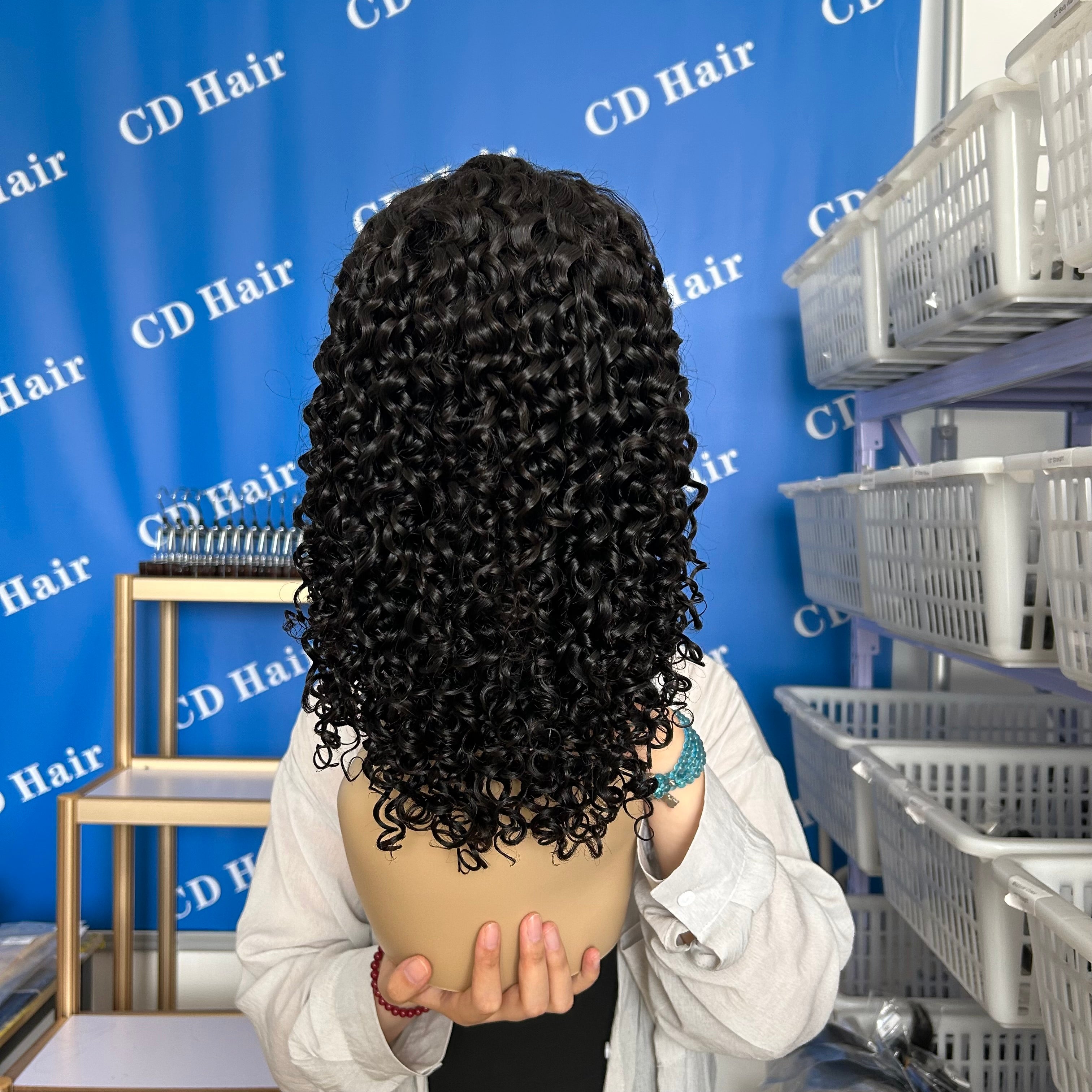 CD HAIR Italy Curly 5X5 HD Lace Closure BOB Wig 180% Density