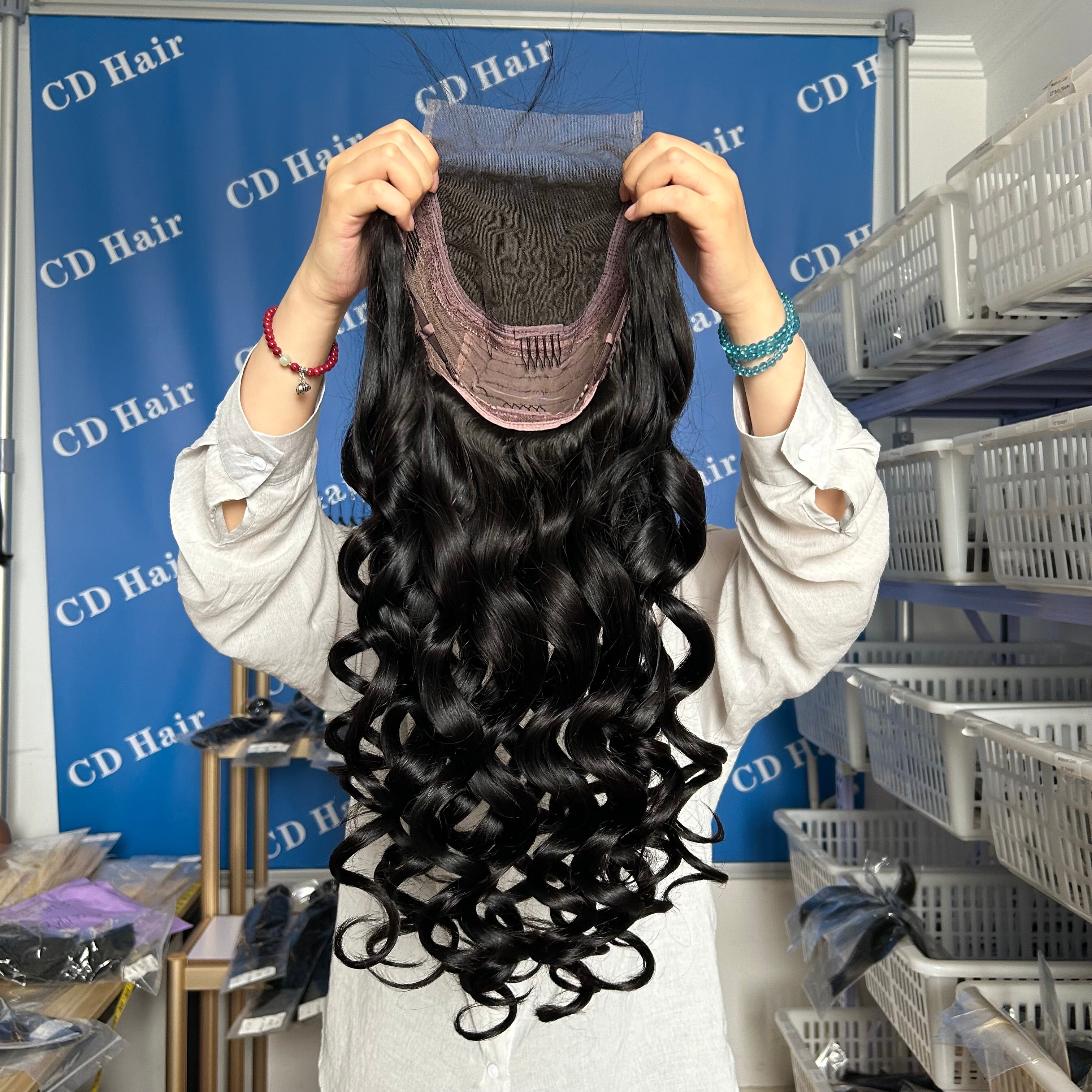 5X5 HD Lace Loose Wave 180% density Human Hair Closure Wigs