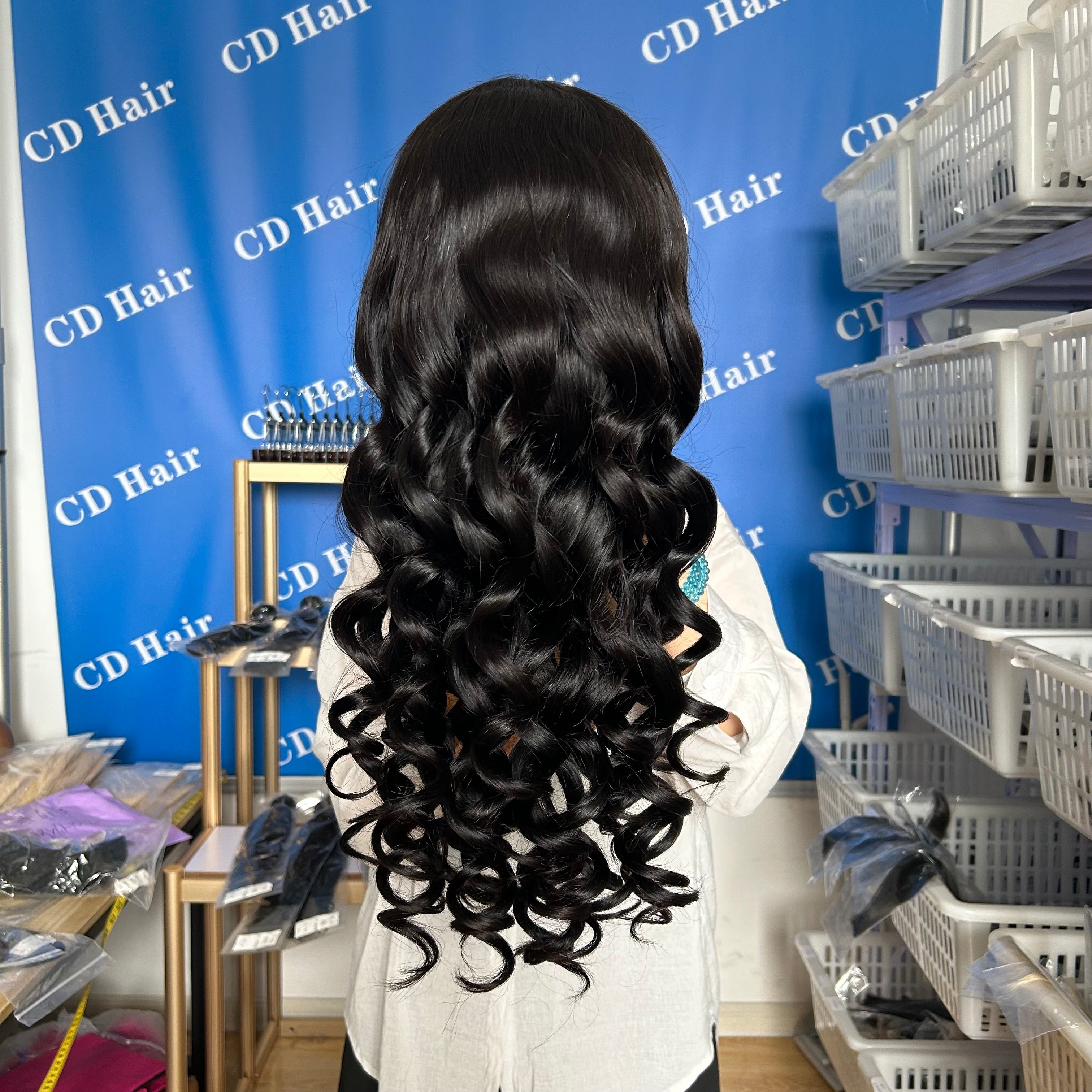 5X5 HD Lace Loose Wave 180% density Human Hair Closure Wigs