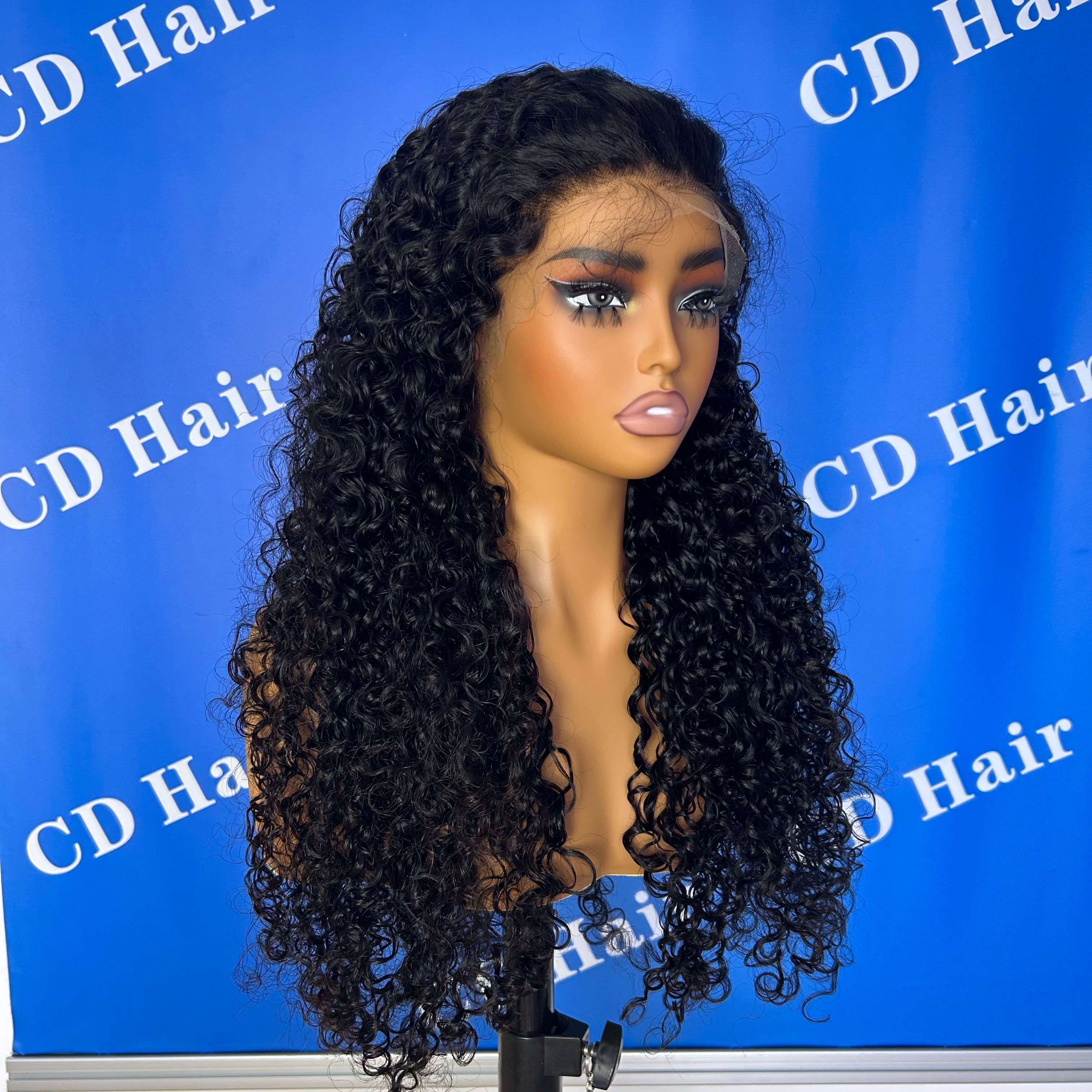 HD Lace 13X4 Full Frontal Deep Curly 150% density Human Hair Wigs | CD HAIR