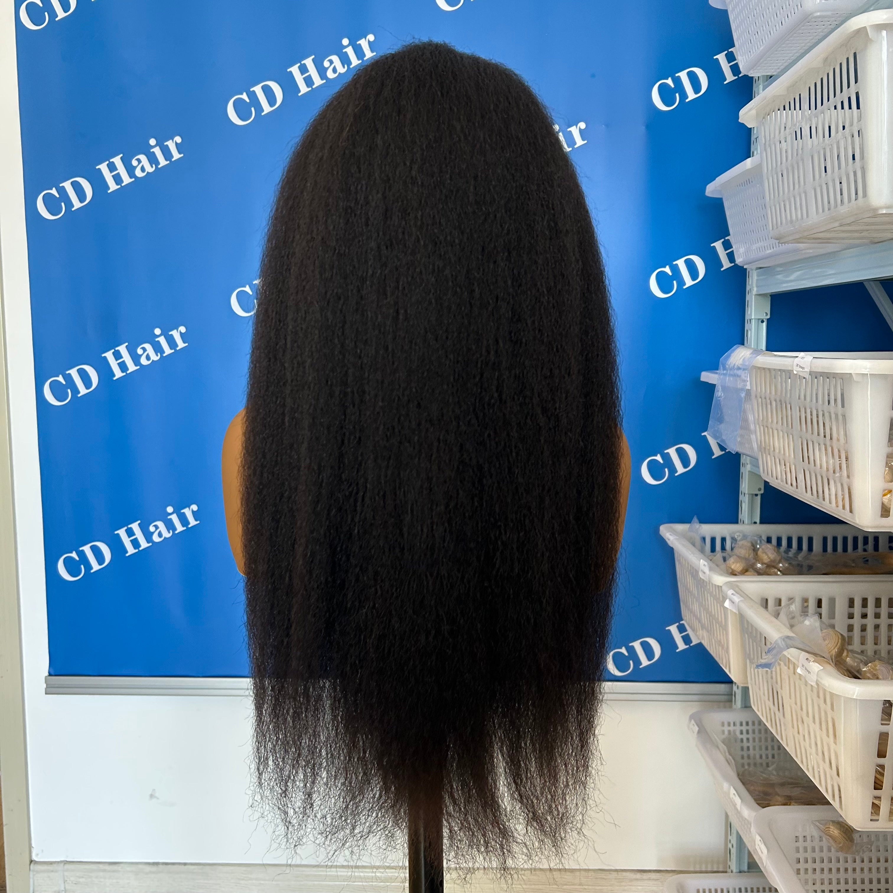 CD HAIR 2X6 HD Lace 180% density Human Hair Kinky Straight Wigs