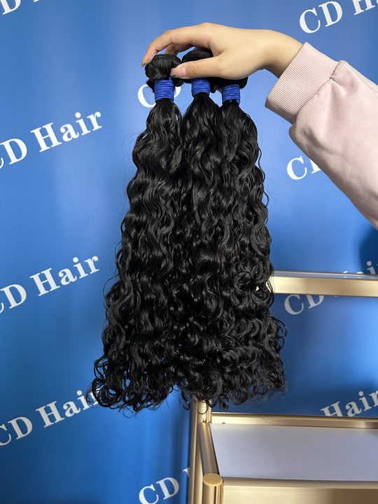 CD HAIR Natural Color Virgin Human Hair Natural Wave Bundles