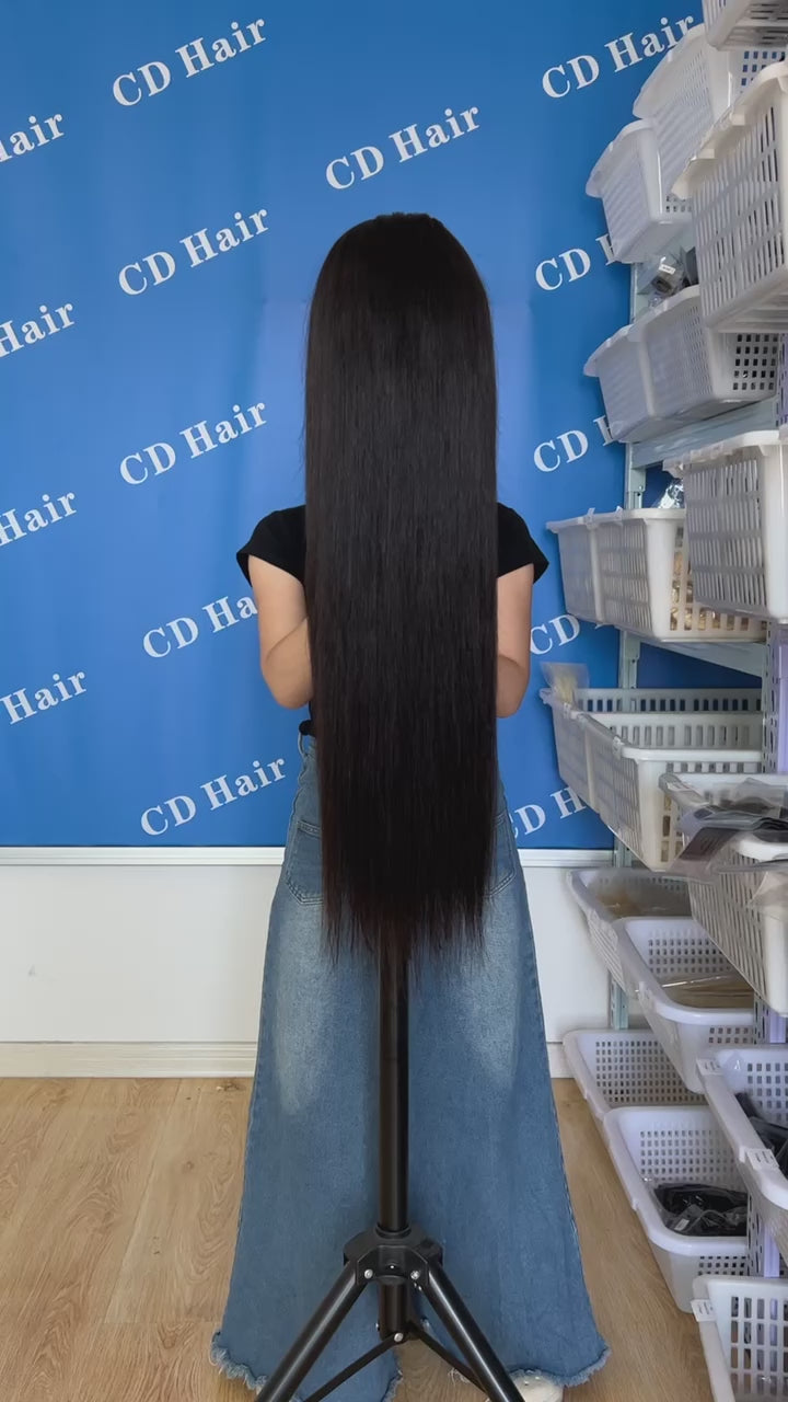 Load video: Undetectable HD Lace 13X4 Full Frontal Straight 180% density Human Hair Wigs |CD HAIR