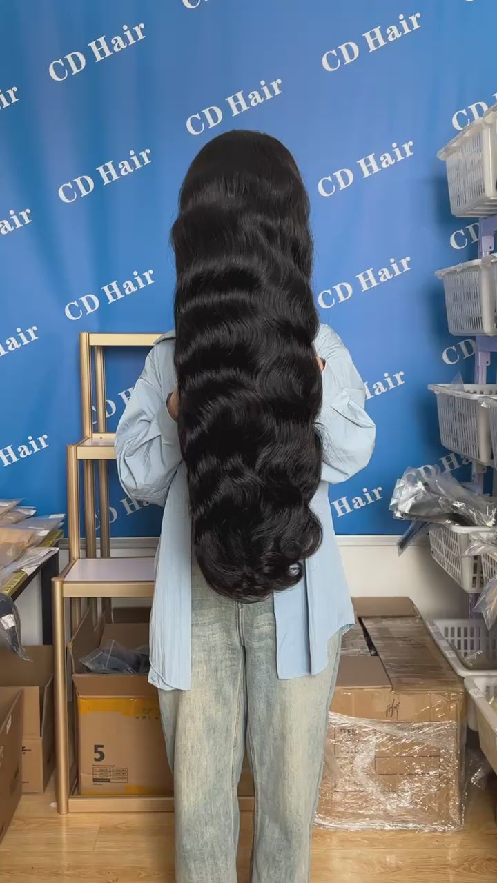 Load video: 4X4 HD Lace Closure Body Wave 180% density Human Hair Wigs |CD HAIR