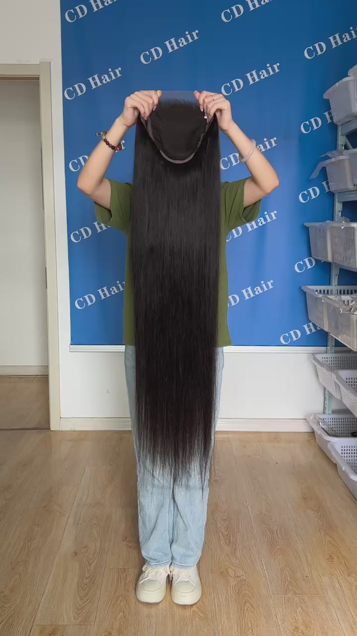 Load video: 7X7 HD Lace 180% density Human Hair Straight Wigs | CD HAIR